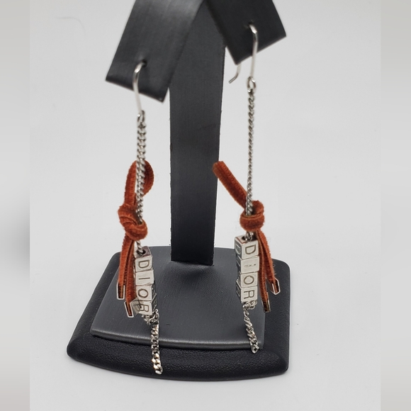 Dior Vintage Cube Drop Earings - Picture 1 of 6